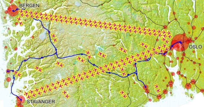 Illustrasjon til: «Hjemmeblind om lyntog»