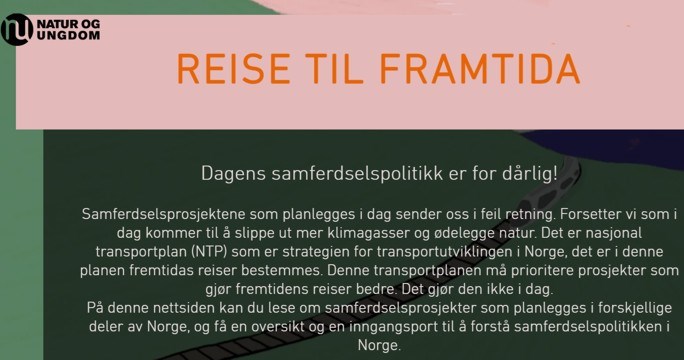 Illustrasjon til: Natur og Ungdom krev ein betre NTP