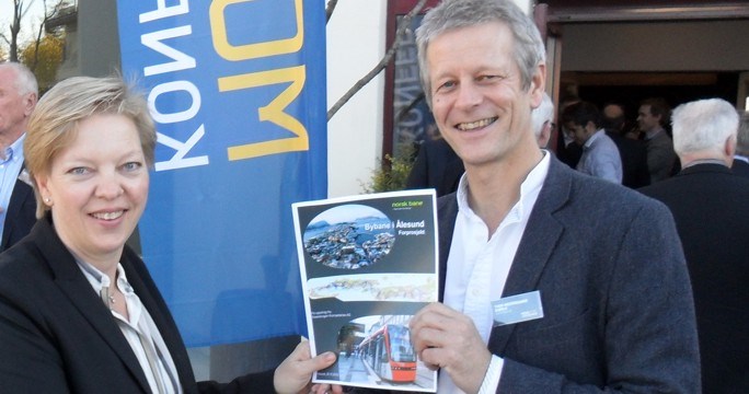 Illustrasjon til: Norsk Bane AS med forprosjekt om bybane i Ålesund