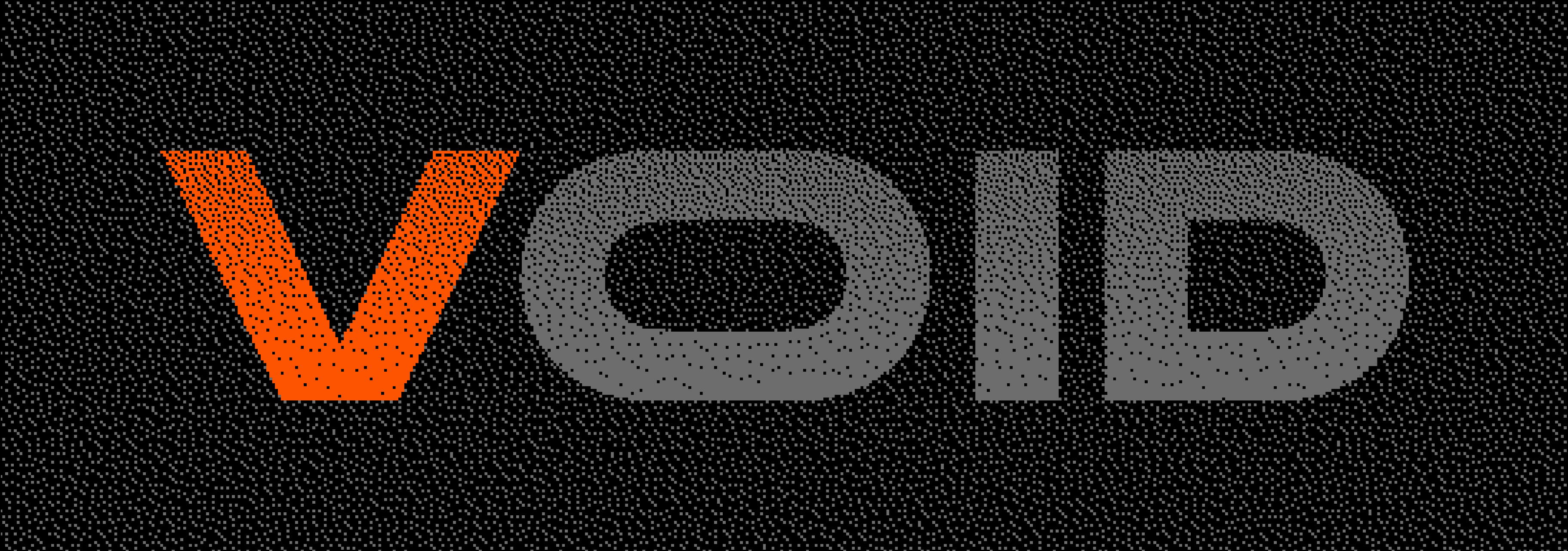 The text 'VOID' with the letter V in orange and the letters OID in gray on a black background.