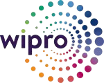 Wipro company logo with colorful circular dots around the text.
