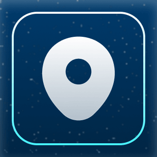 Icon mit Standortmarkierung, visualisiert lokale Verfügbarkeit, einfache Auffindbarkeit und die Integration in einen bestimmten Ort oder eine Region.