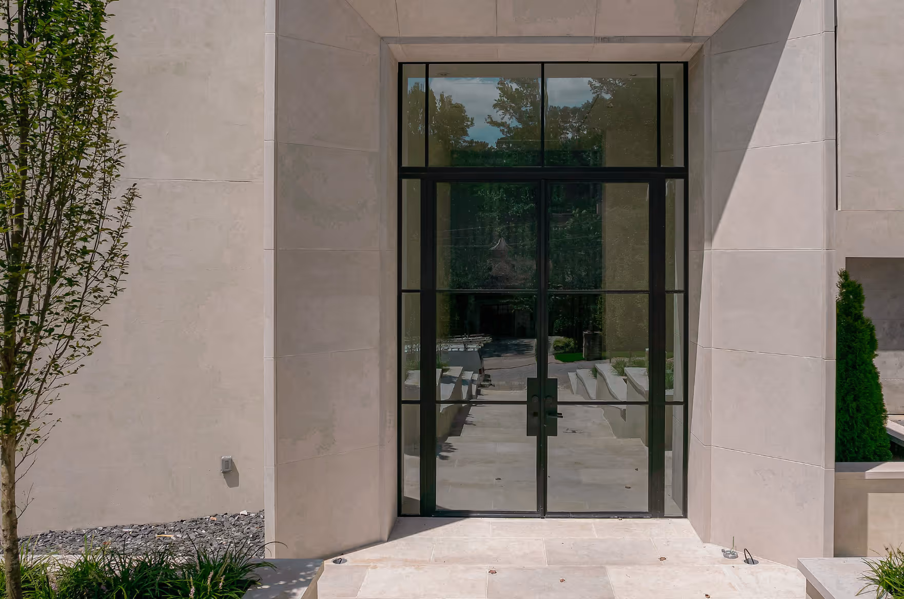 Steel Door with Transom