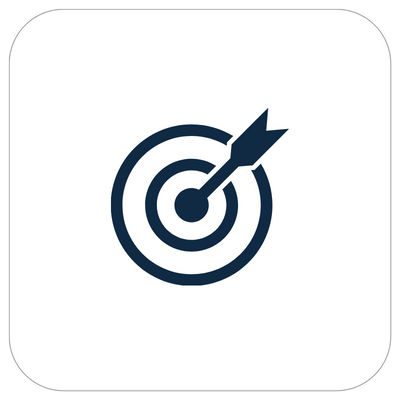 Doelwit icoon voor focus en doelstellingen