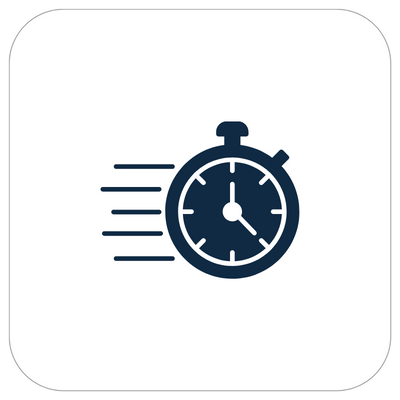 Stopwatch icoon voor snelheid en efficiency