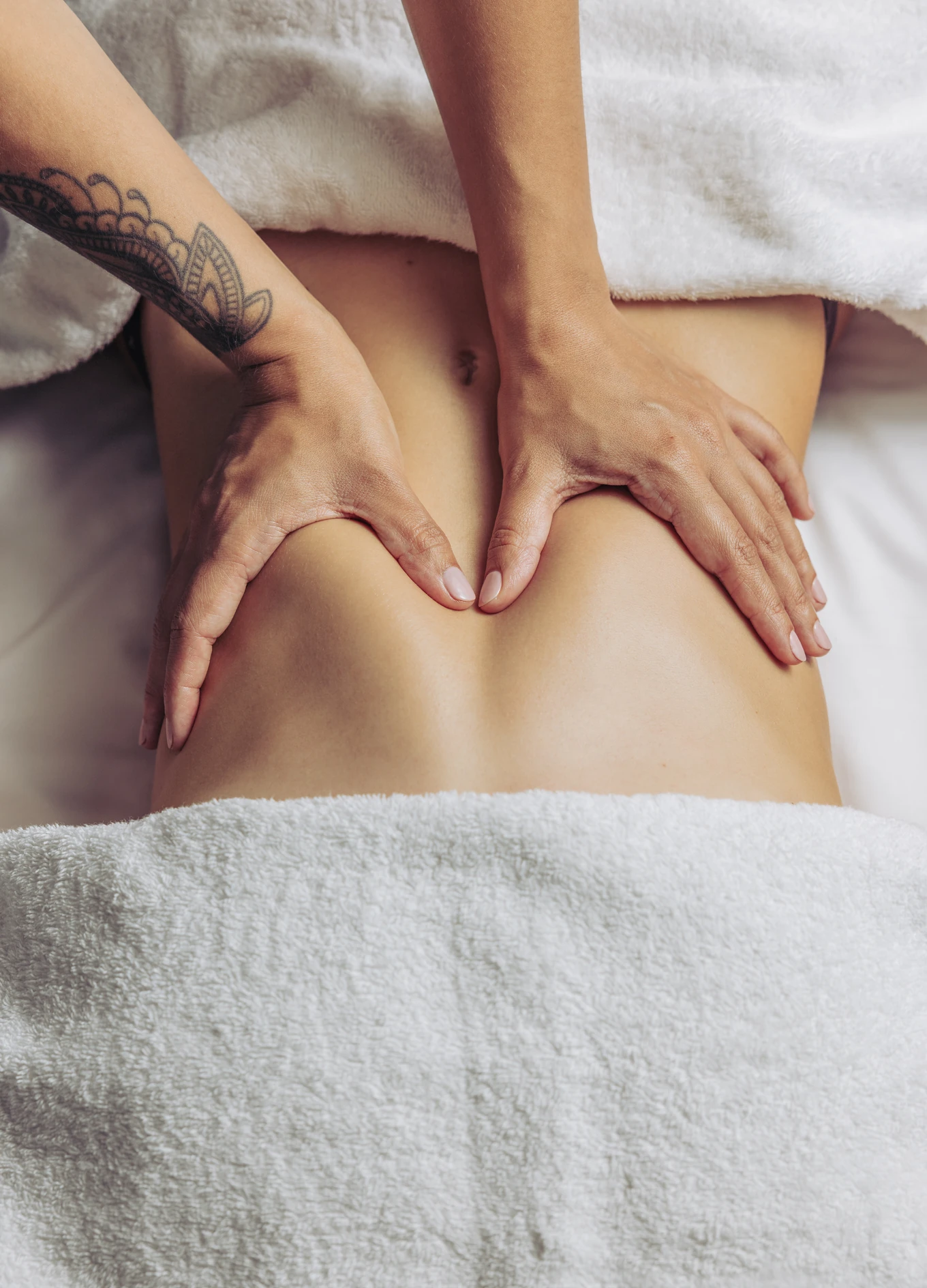 Relaxing massage session at the spa of Hotel Le Garage, Biarritz.