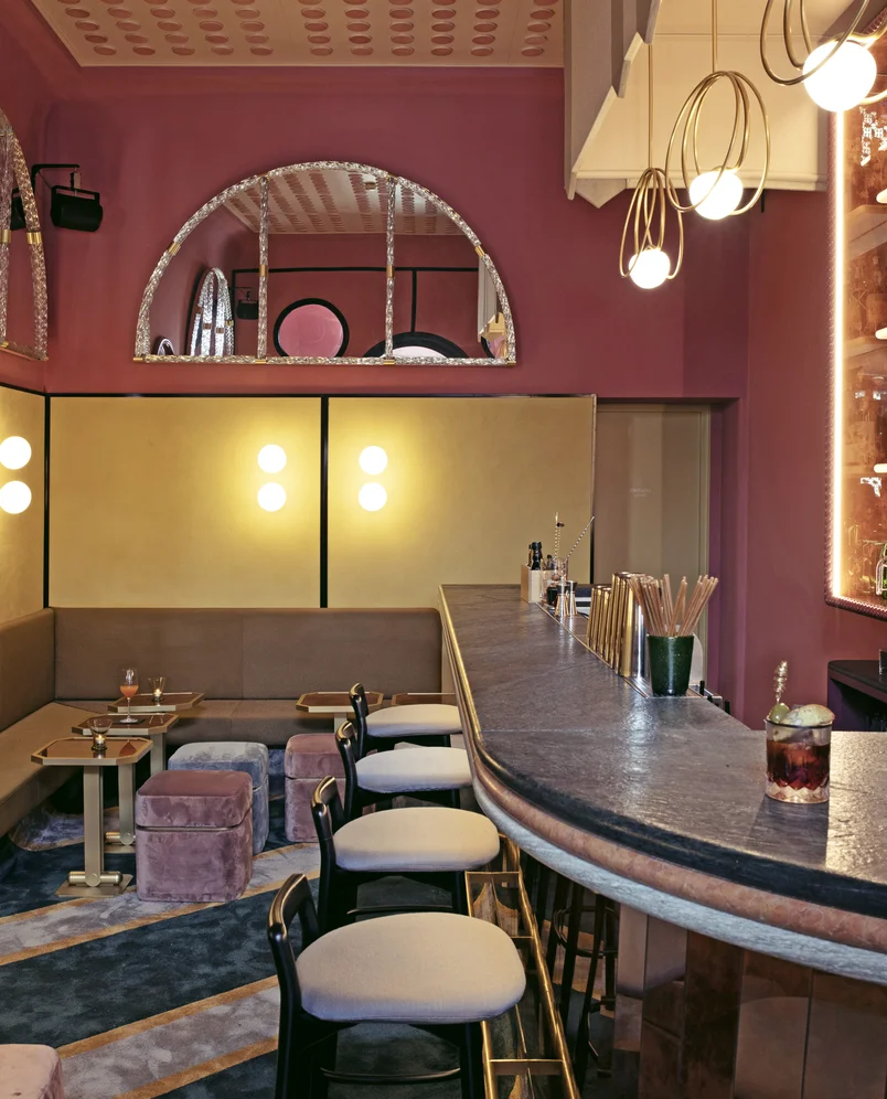 Elegant bar counter and cozy atmosphere, La Compagnie, Neal's Yard, Experimental Group.