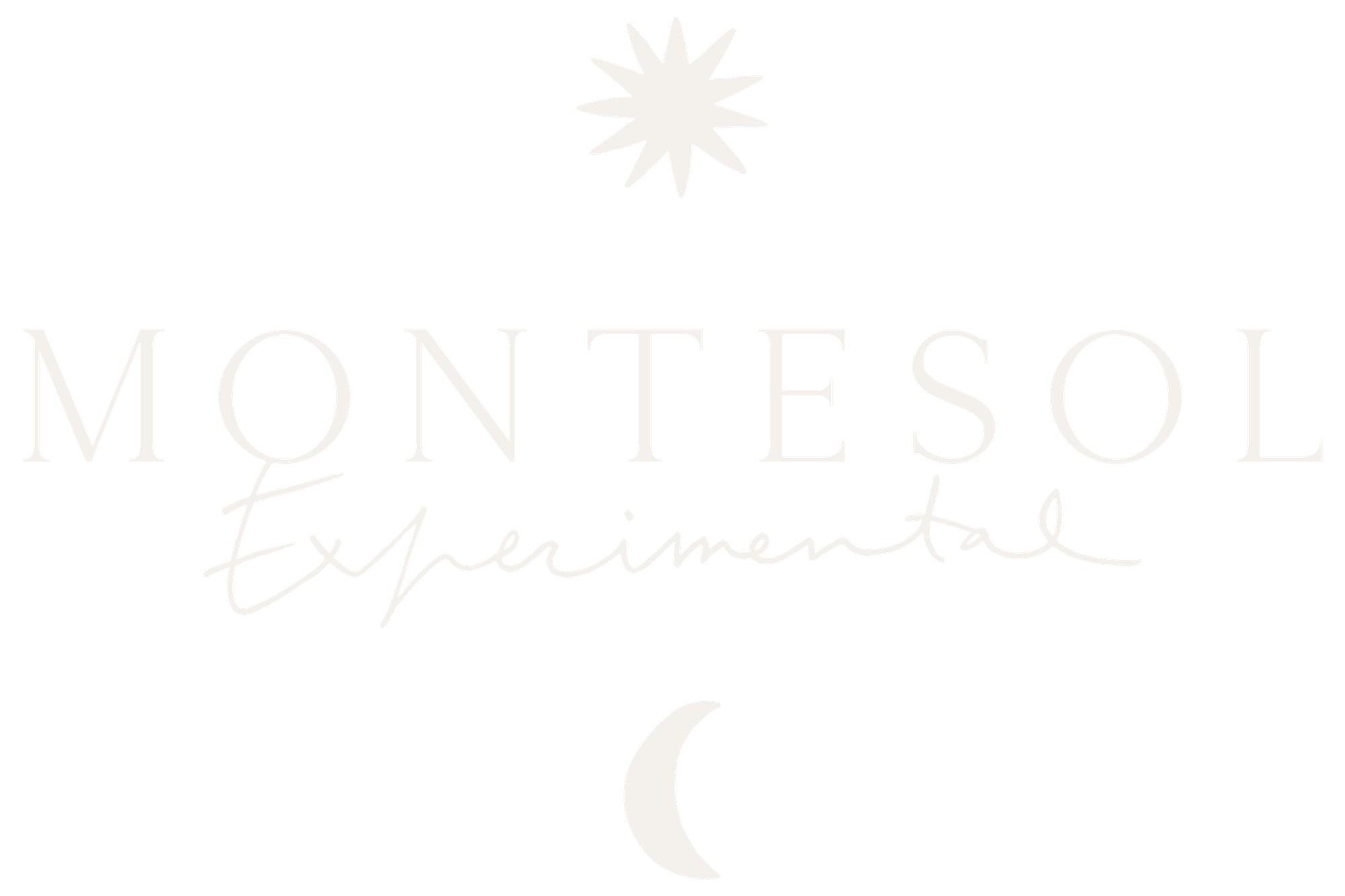 Logo Montesol Experimental con stella sopra e luna crescente sotto il testo.