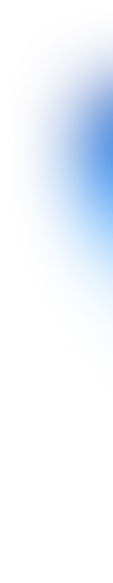 Blue gradient blob shape with soft edges on a transparent background.