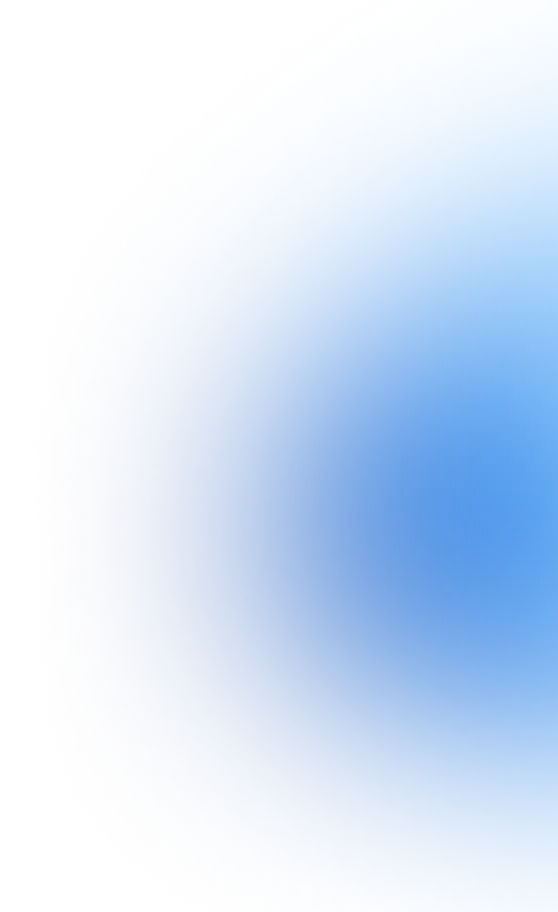 Gradient blue rounded shape fading from dark to light blue.