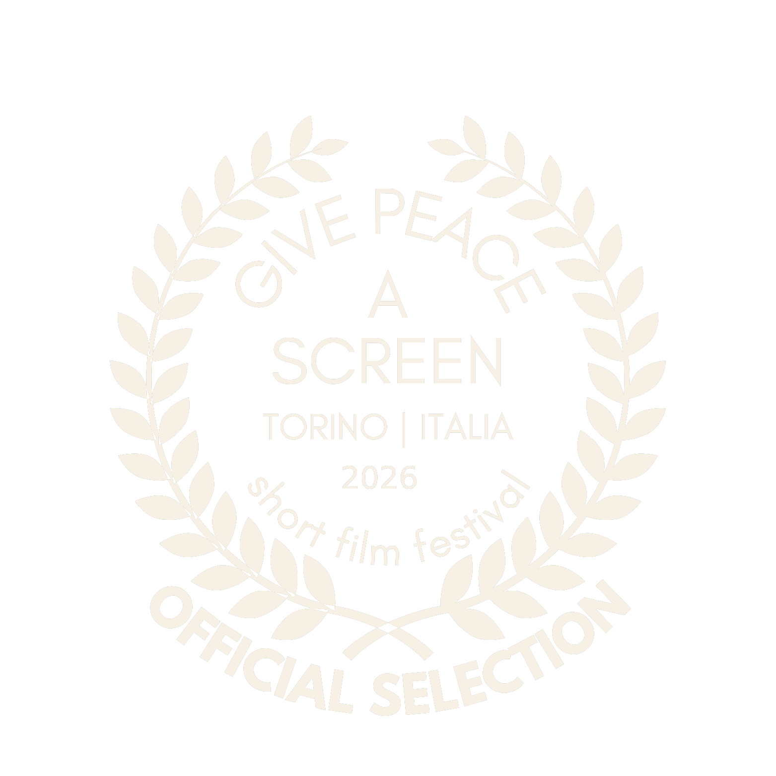 Selezione Ufficiale del Festival del cortometraggio Give Peace a Screen Torino Italia 2026.