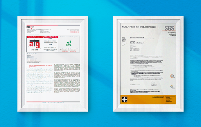 BossCover EPDM nu ATG en KOMO certificeerd