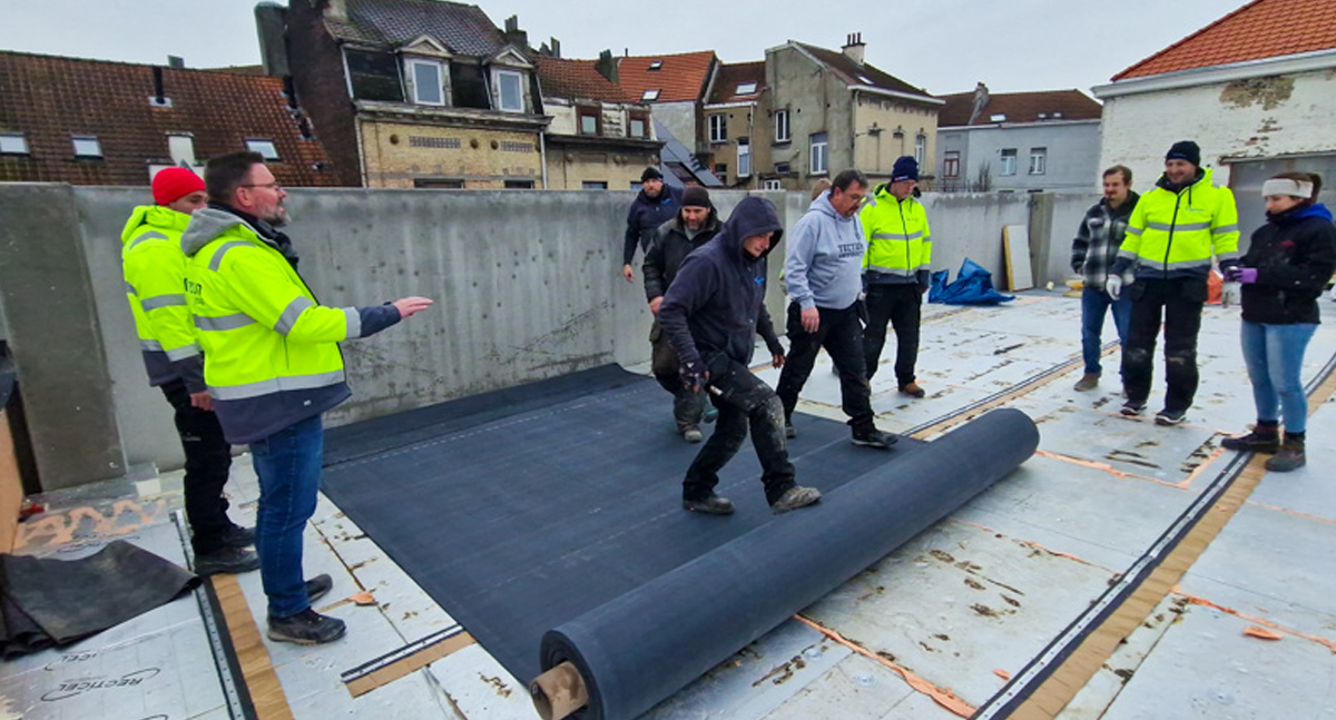 Circulaire dakrenovatie bij Tectum Dekkers Brussel