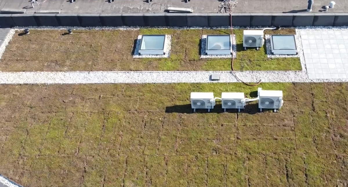 Hybride groendak in Harmelen