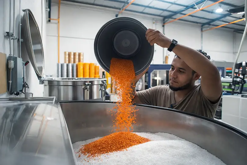 Vaciado de resina virgen