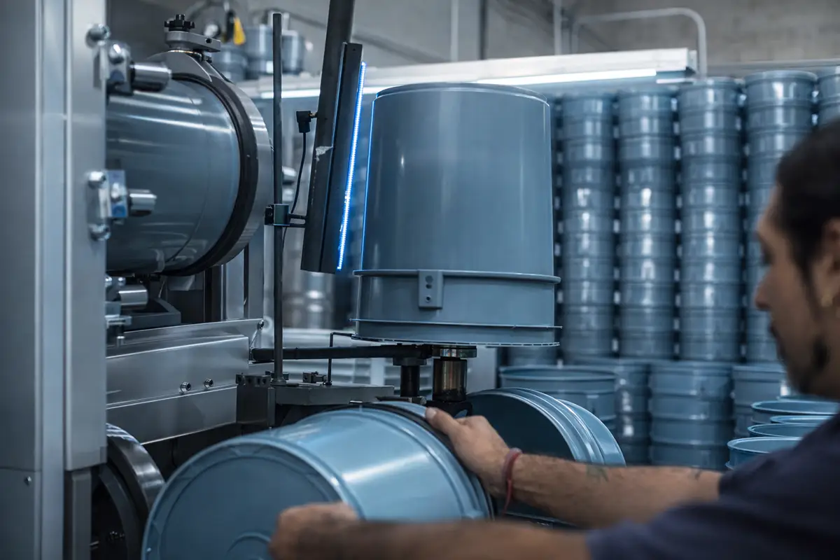 Fabricación de cubetas de 19L