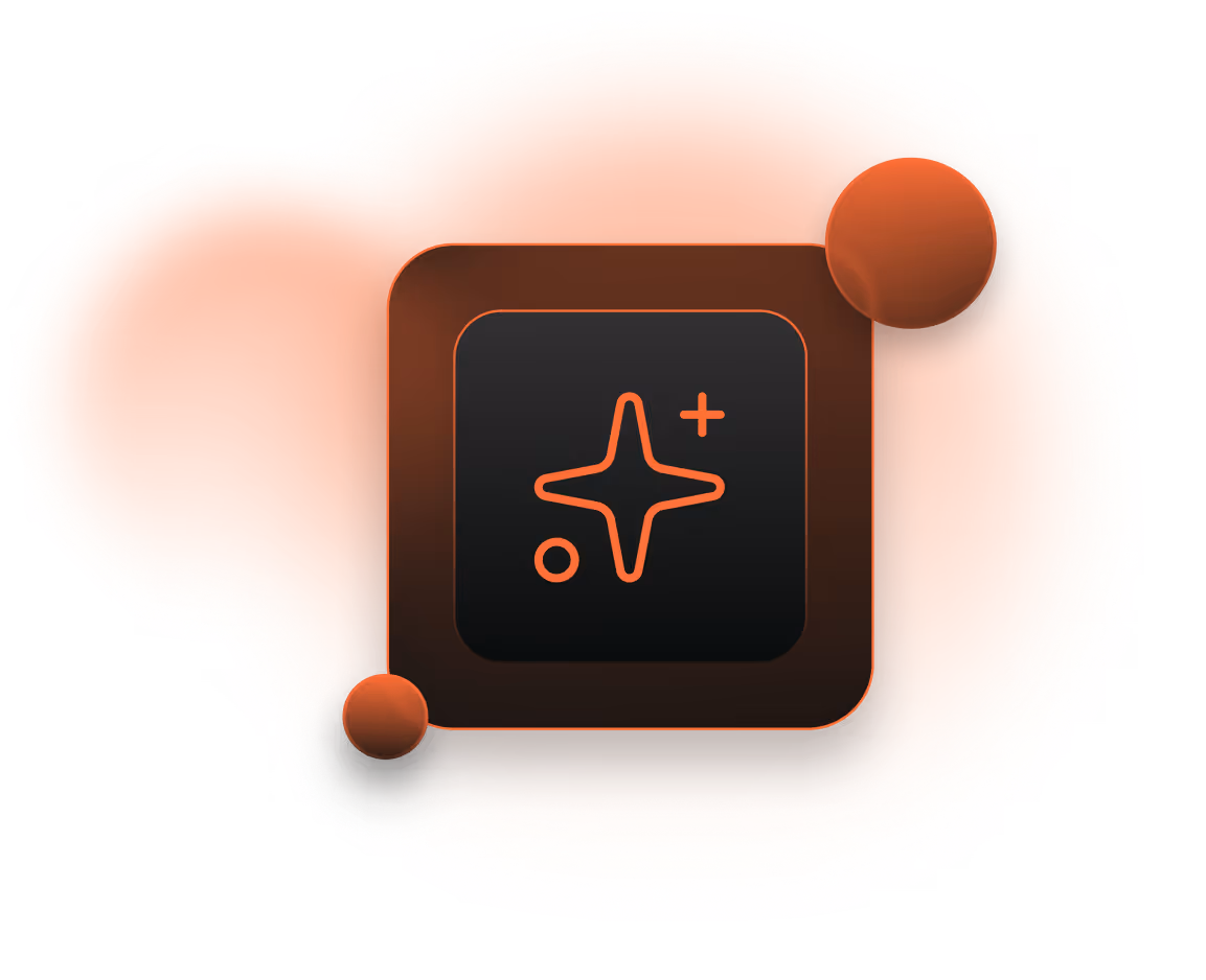 A square button with a star on it.