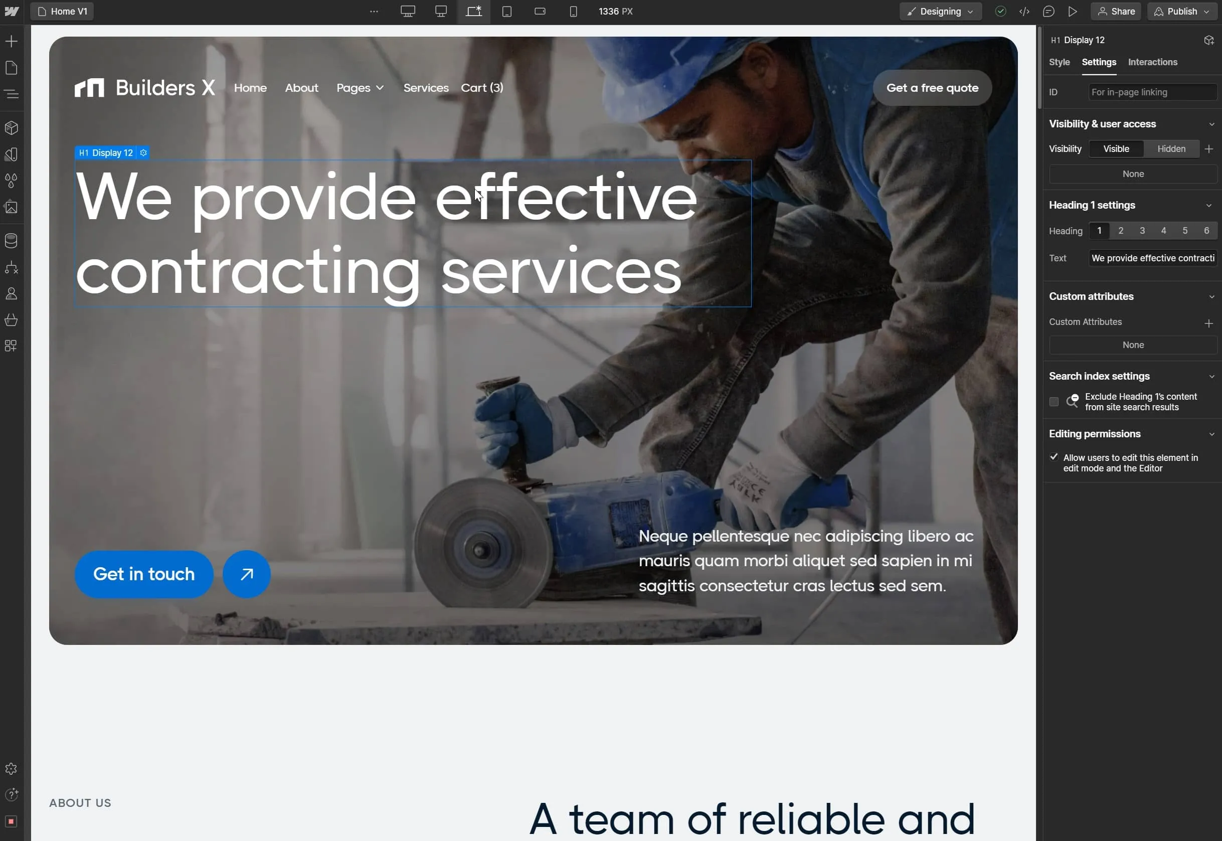 Static Content - Builders X Webflow Template