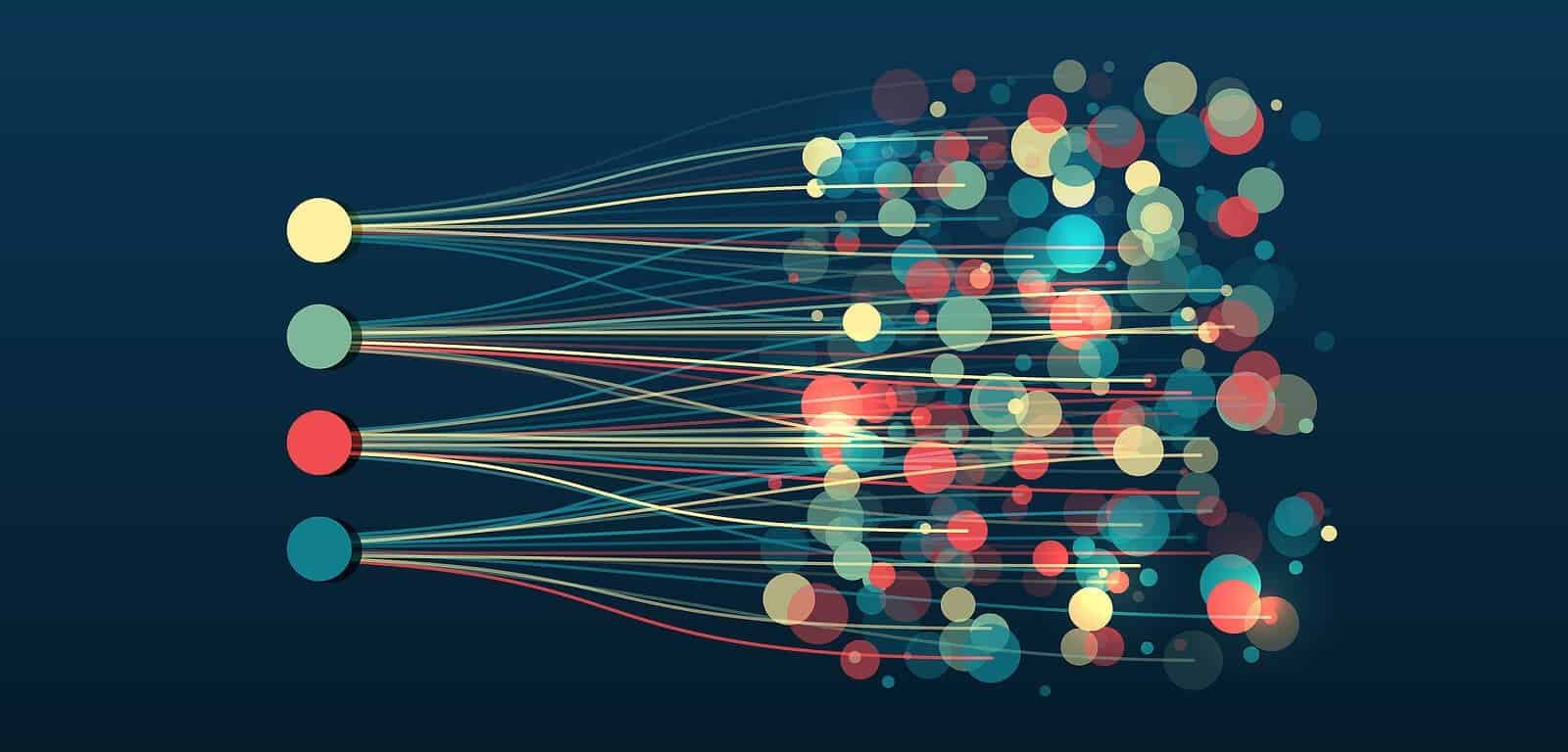 image of hands typing on a laptop with scientific data