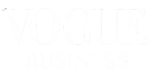 VOGUE BUSINESS logo in white text on black background.