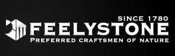 FeelyStone logo with text 'Since 1780' and tagline 'Preferred Craftsmen of Nature' on black background.