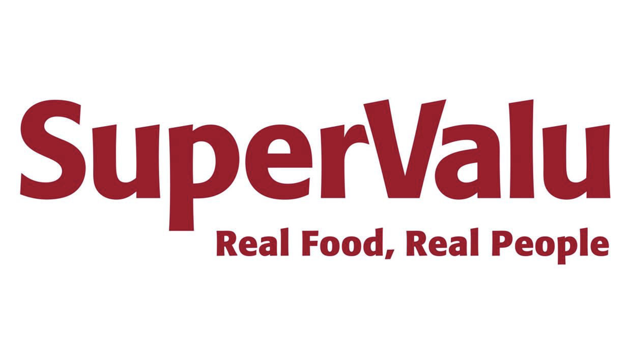 SuperValu logo with the slogan Real Food, Real People underneath in maroon text.