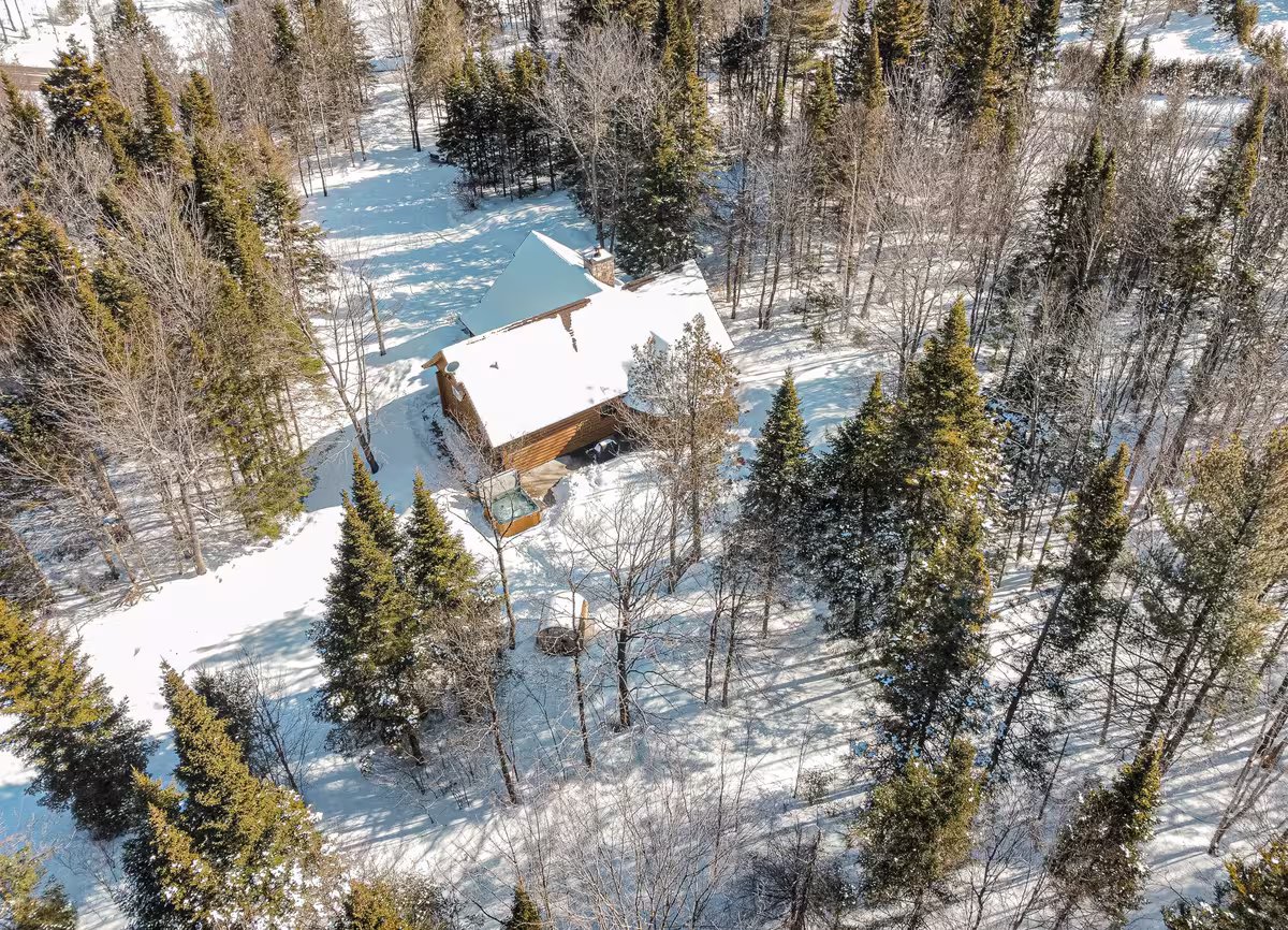 Vue aérienne hiver, chalet Northern Escape #7