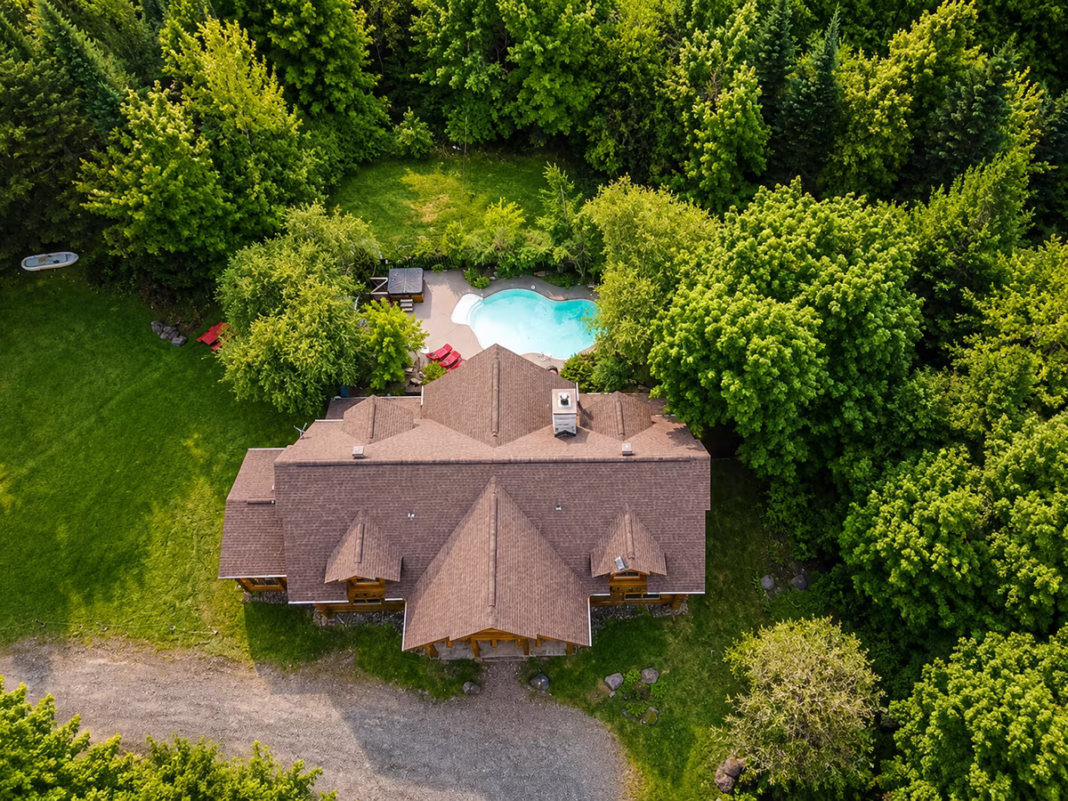 Vue aérienne, chalet Exécutif Double