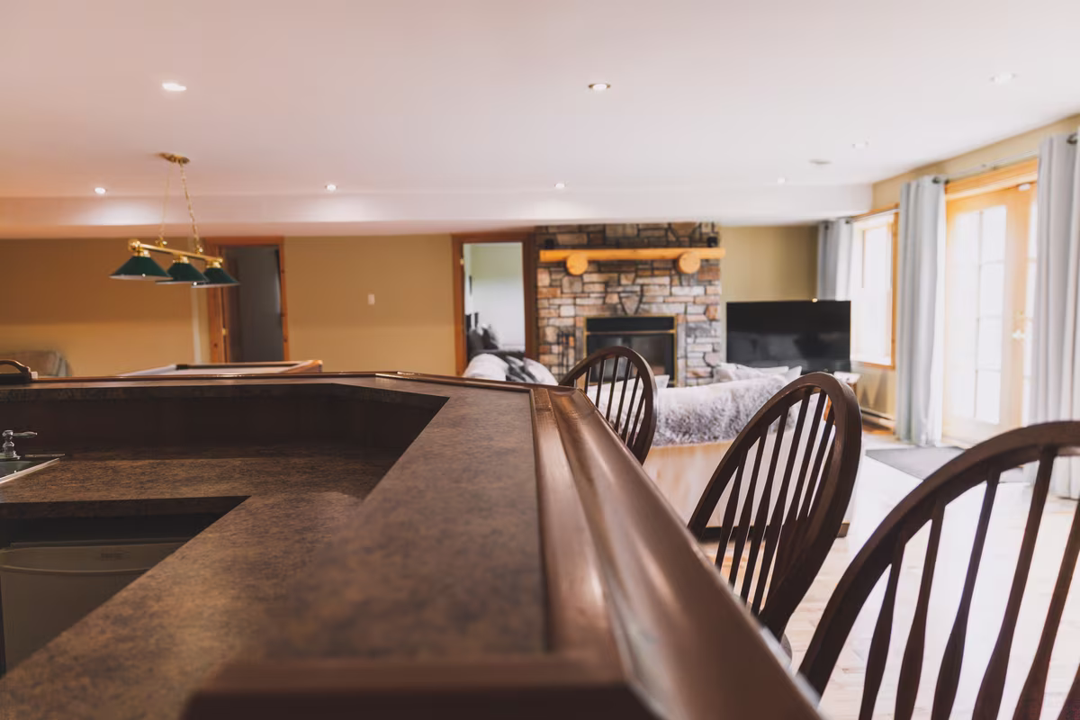 Cuisine comptoir, chalet Duc