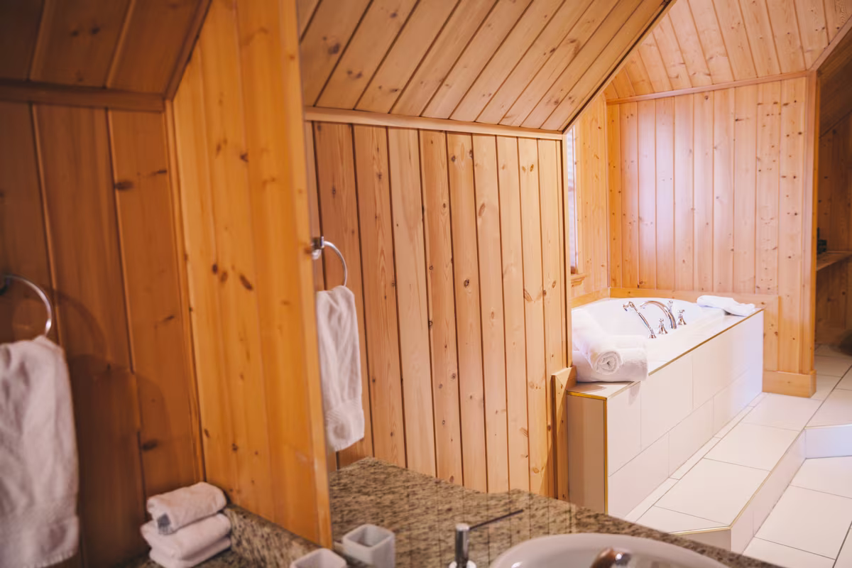 Salle de bain bain, chalet Exécutif Plus