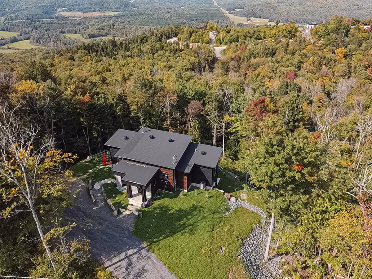 Vue aérienne, chalet Avala