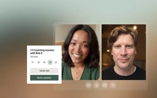 Coaching product setup interface for managing 1-on-1 and group coaching
