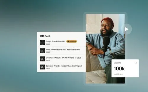 Podcast product interface for uploading and managing episodes