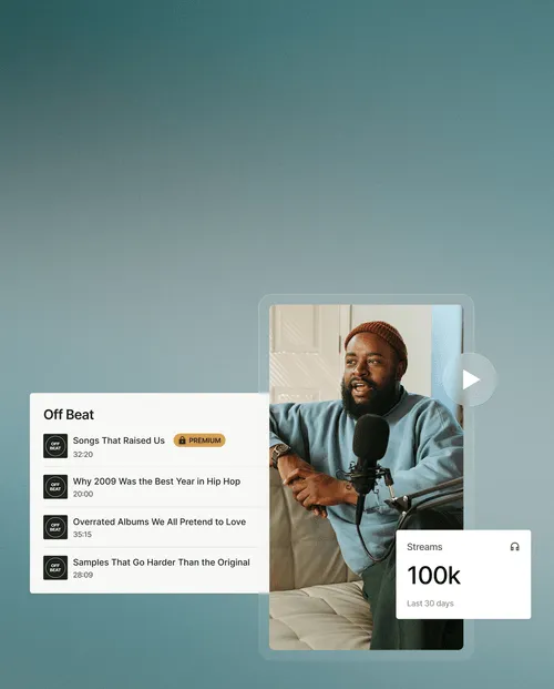 Podcast product interface for uploading and managing episodes
