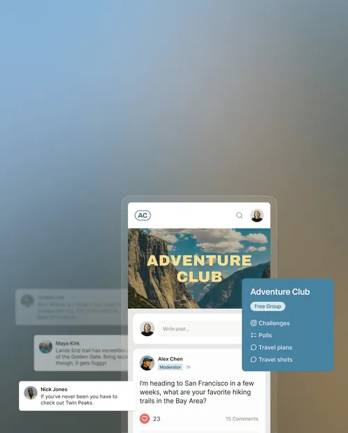 Online community dashboard for creators using Kajabi