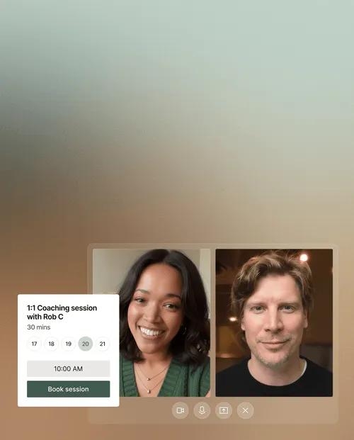 Coaching product setup interface for managing 1-on-1 and group coaching