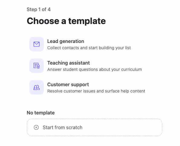 Creator.io chatbot templates