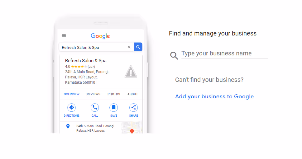 Google My Business website