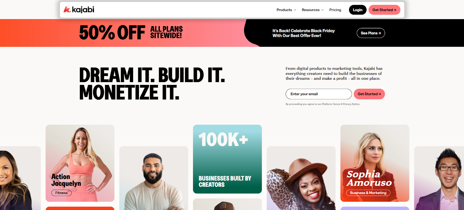 Kajabi homepage