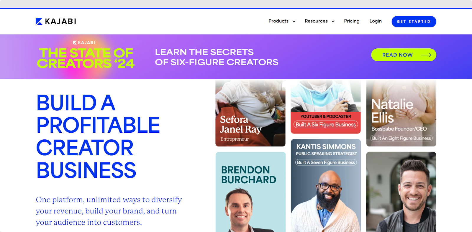 Kajabi homepage