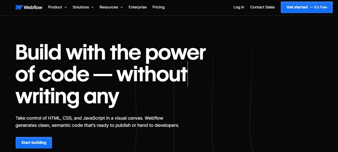Webflow homepage