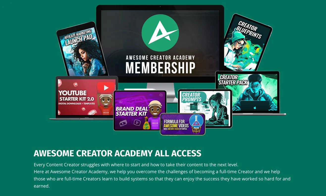 awesome creator academy screenshot