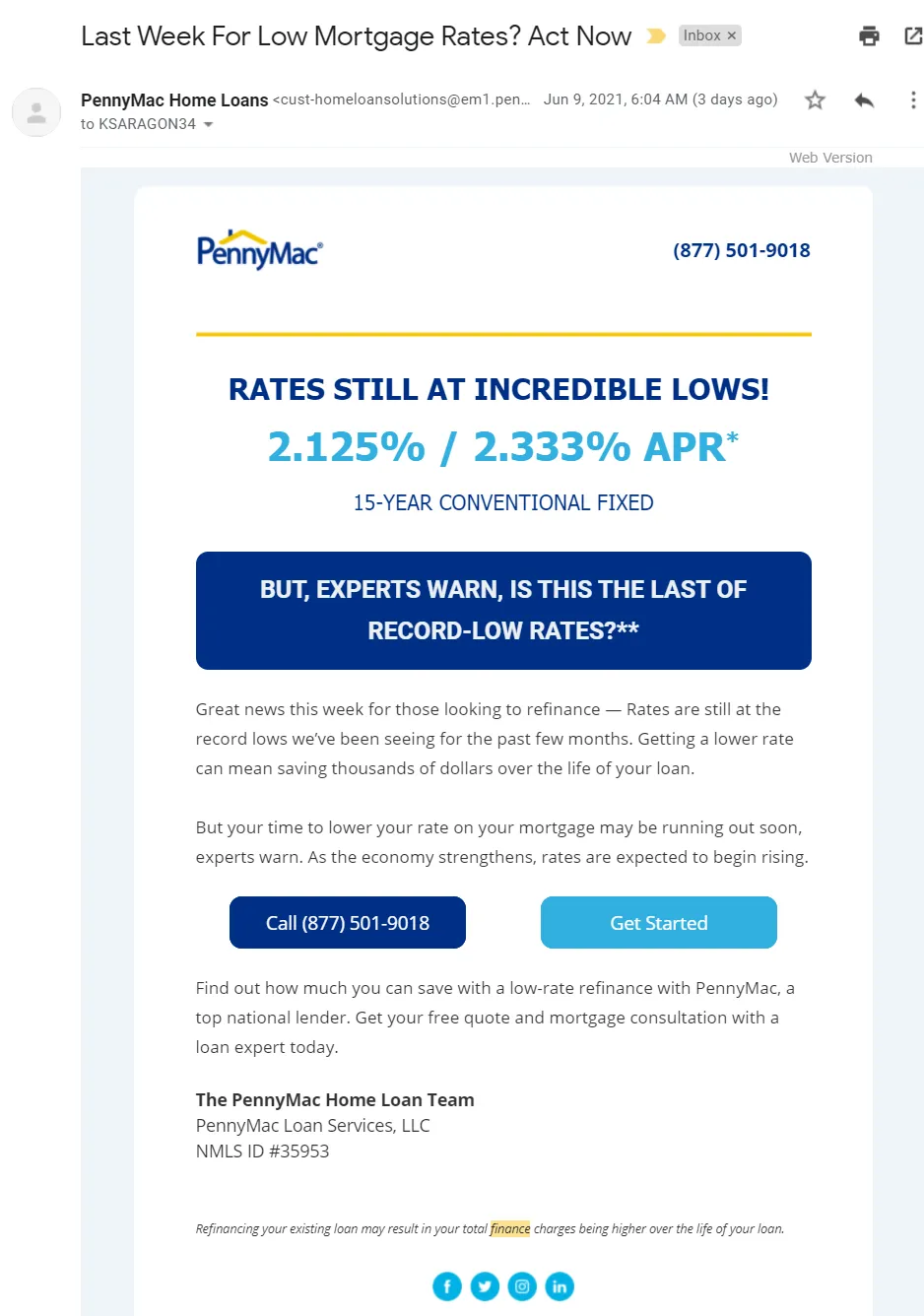 HTML Email from PennyMac 
