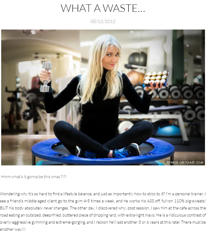 fitness welcome blog post