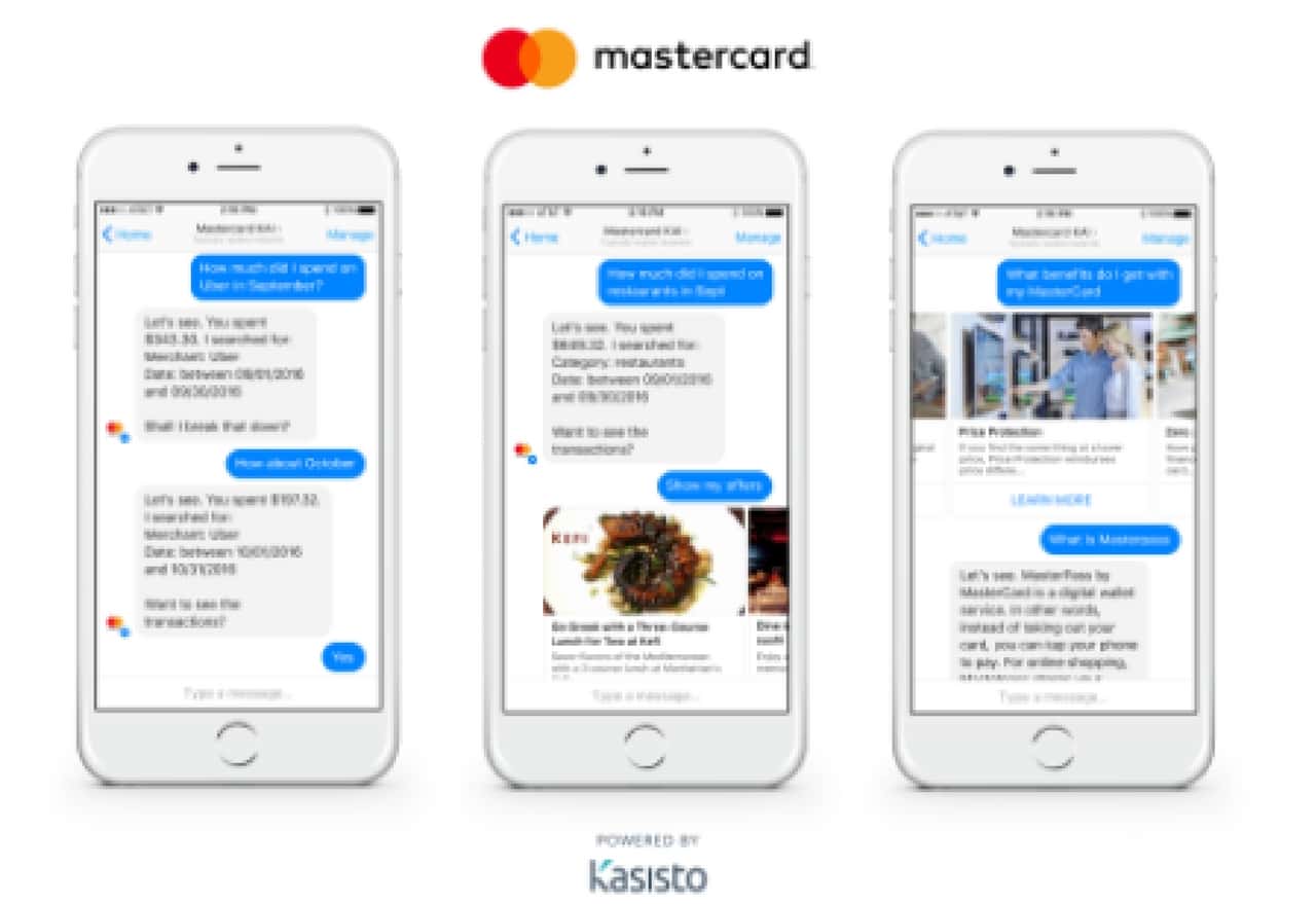 Mastercard using AI chatbots