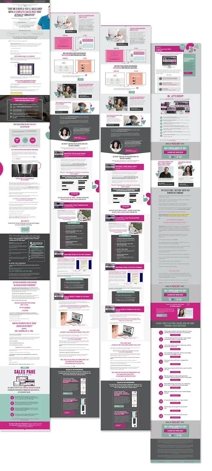 creating sales pages that convert landing page