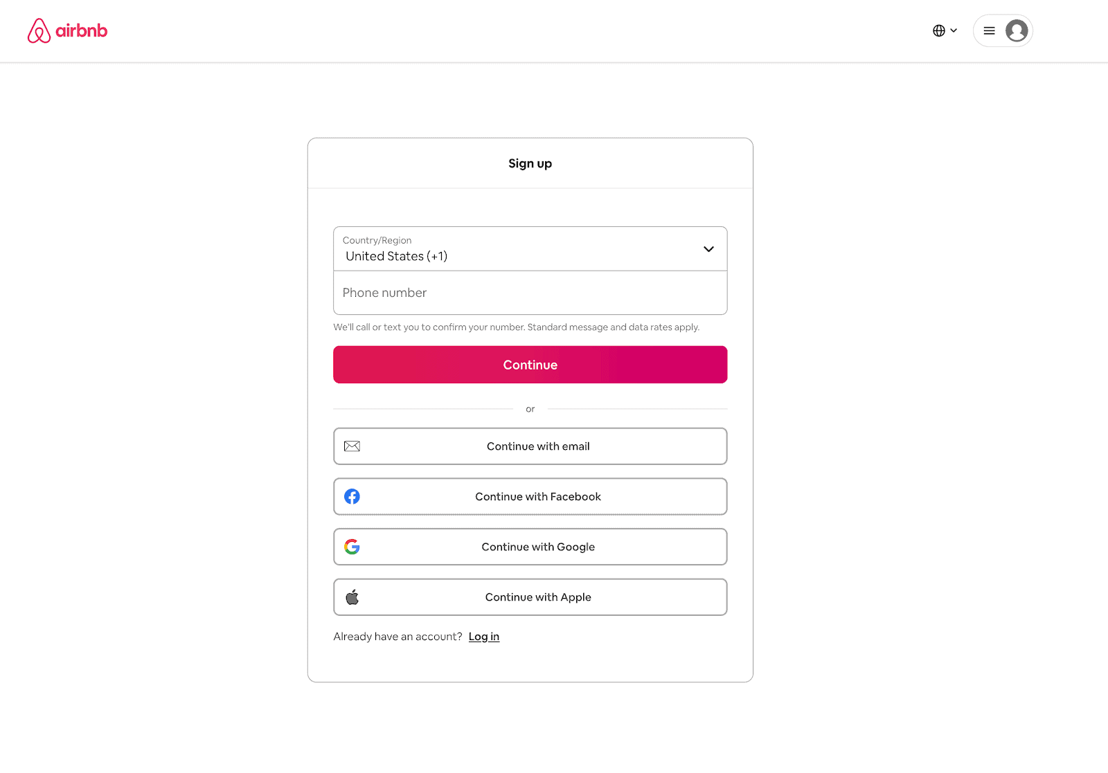 airbnb subscription form