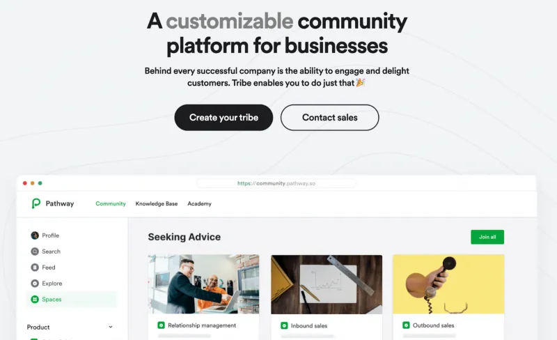 tribe.so-website-home-page