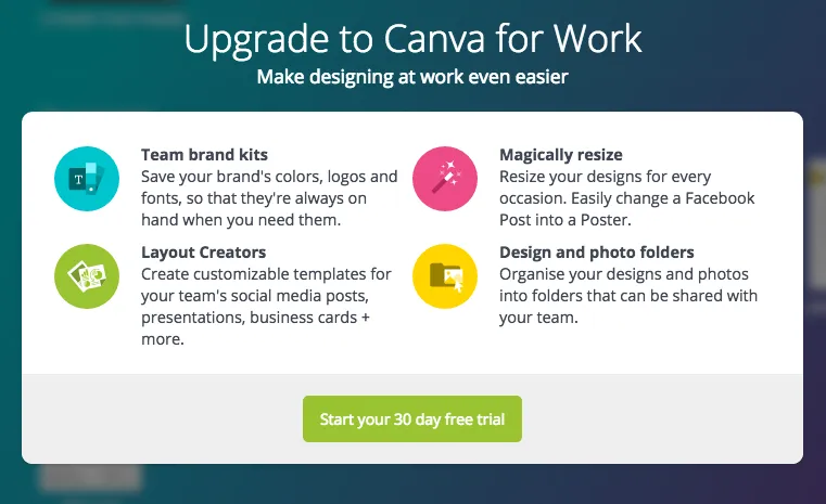 Upgrade Canva To Access More Designs