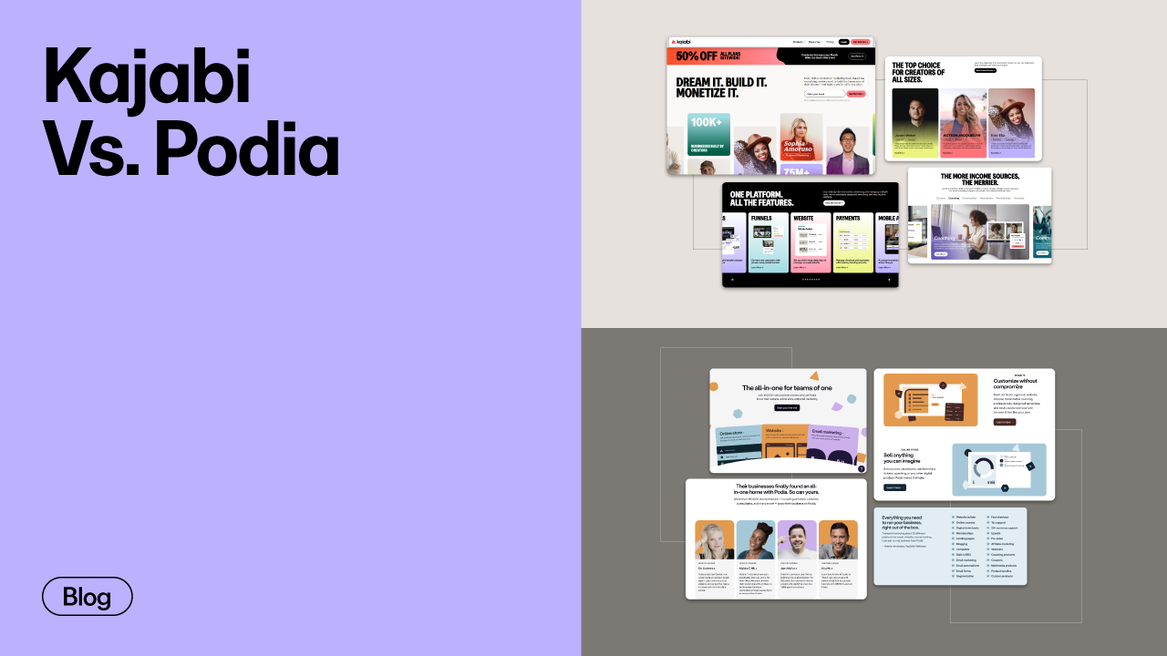 Kajabi vs Podia: Which Online Course Platform is Best in 2025?